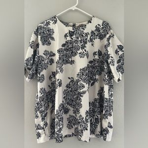 H&M Satin Floral Blouse - Large